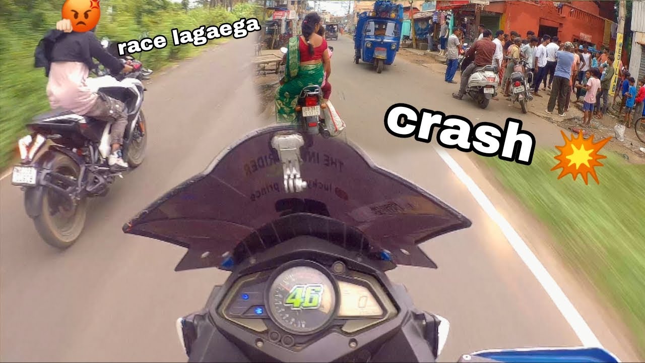 RS.200 vs AS.150 (DRAG RACE) 🔥 crash Ho Gaya 🥺😭#viral #vlog #public