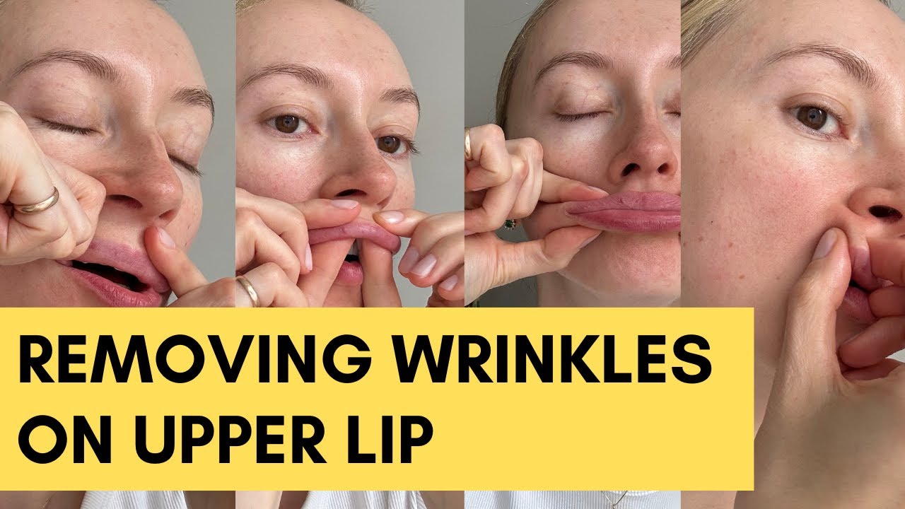 Reducing wrinkles on upper lip (smoke lines) with massage