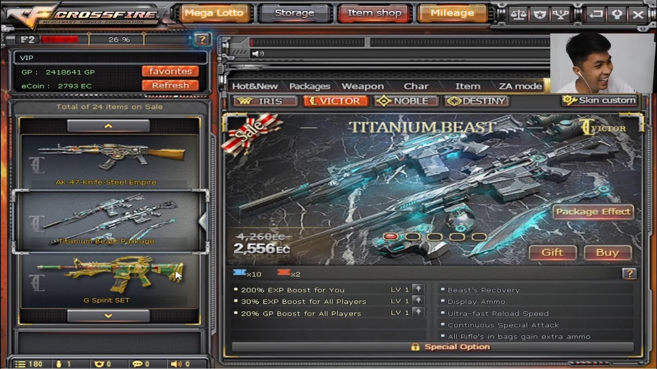 Crossfire Philippines | Buying the Titanium Beast Package | DC Issue