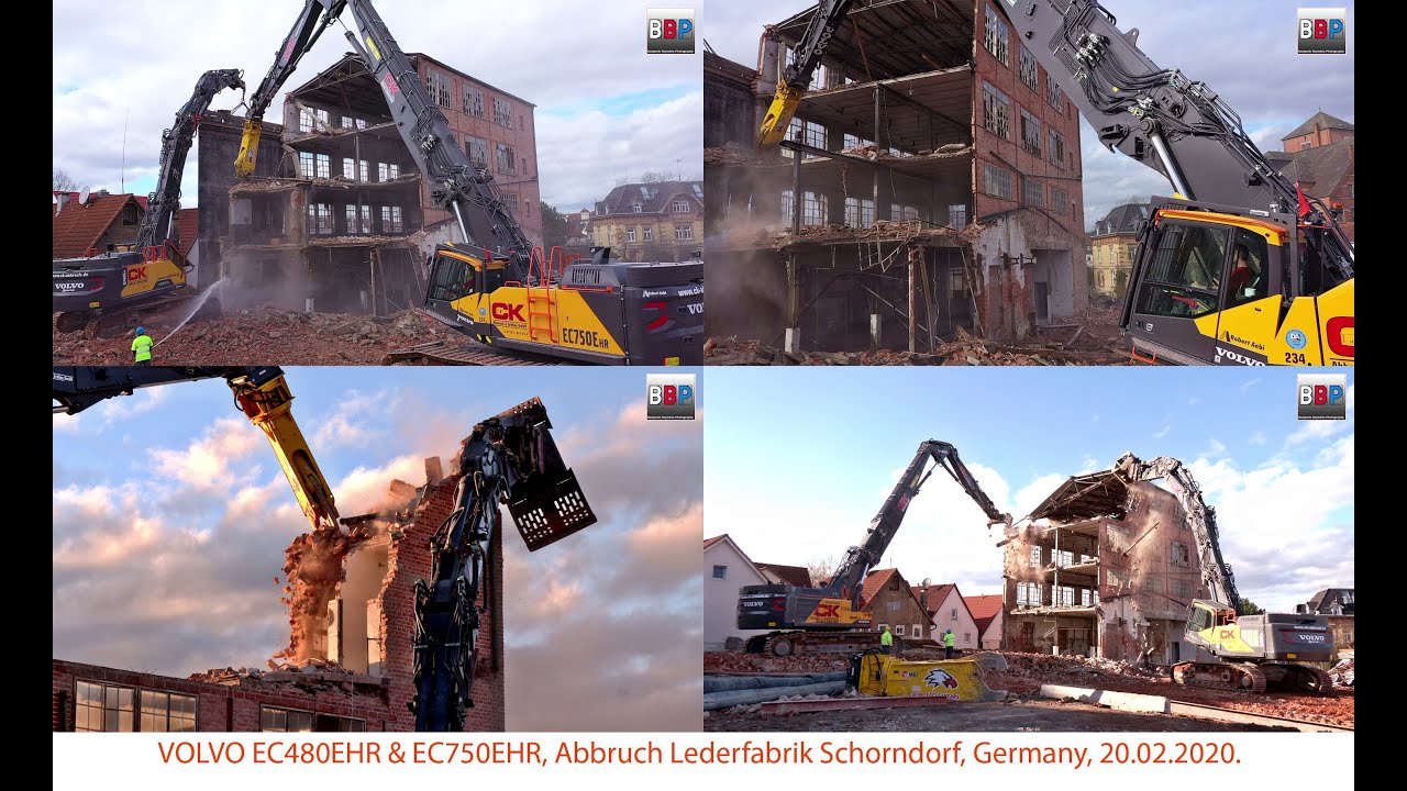 VOLVO EC750EHR & EC480EHR, Abbruch / Demolition Lederfabrik Breuninger, Schorndorf, 20.02.2020. #3