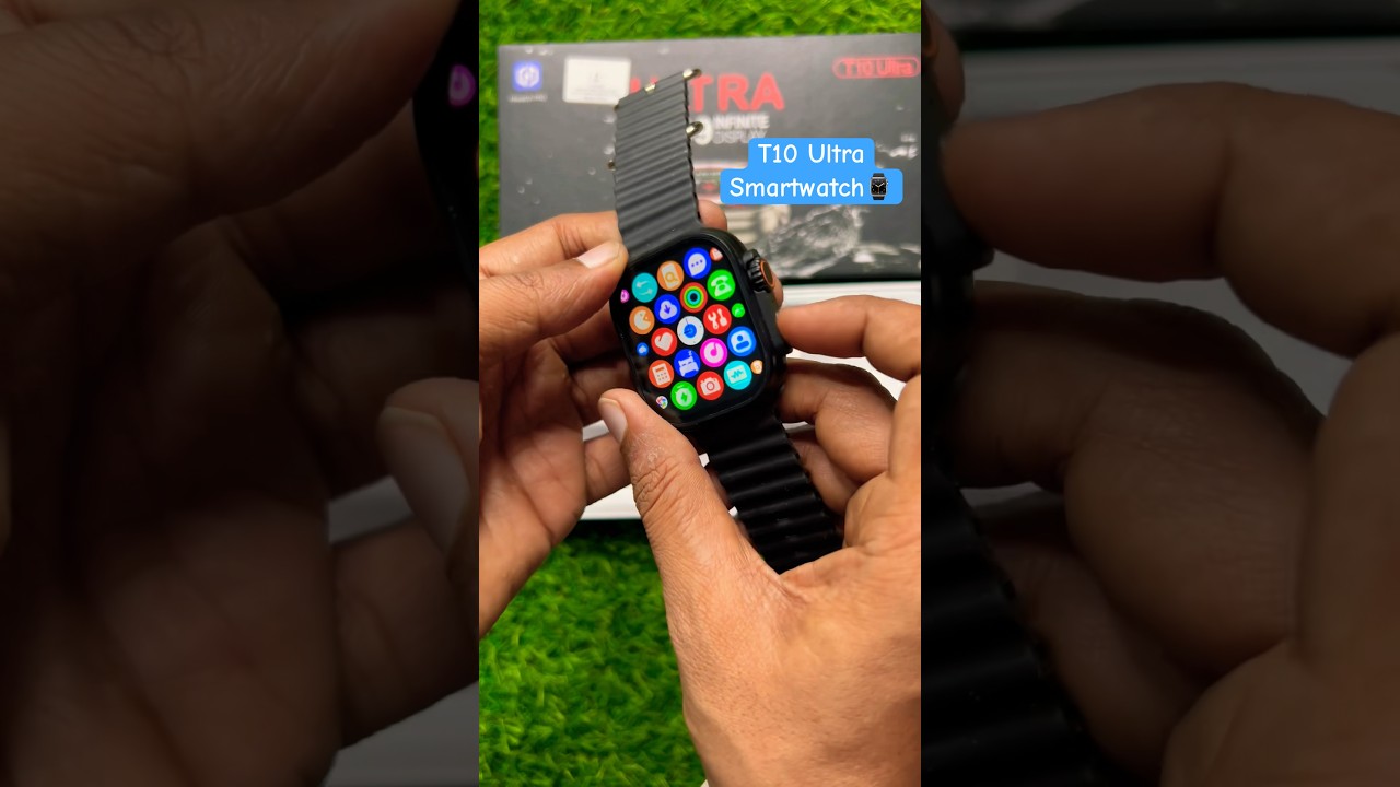 T10 Ultra smartwatch with apple logo #t10 #ultra #smartwatch #apple #logo #tech #shorts