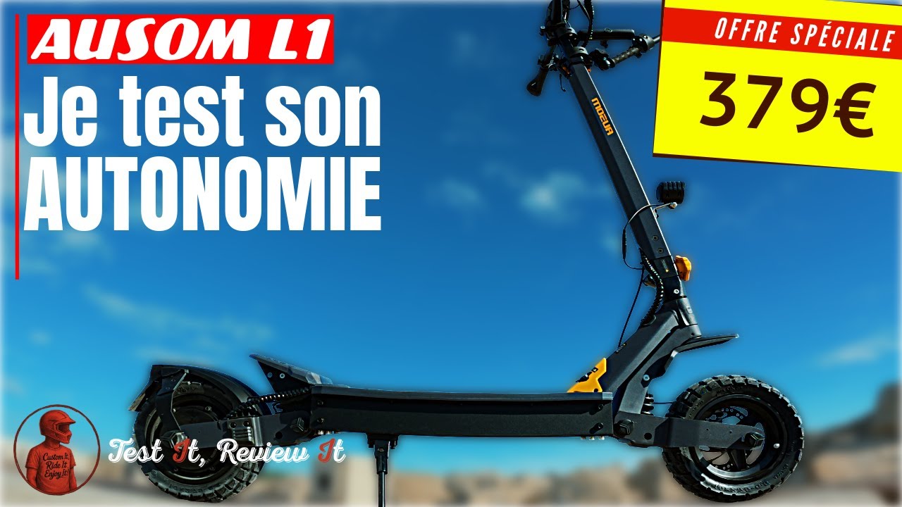 Ausom L1 : VRAI test d’autonomie – combien de km en réalité ?
