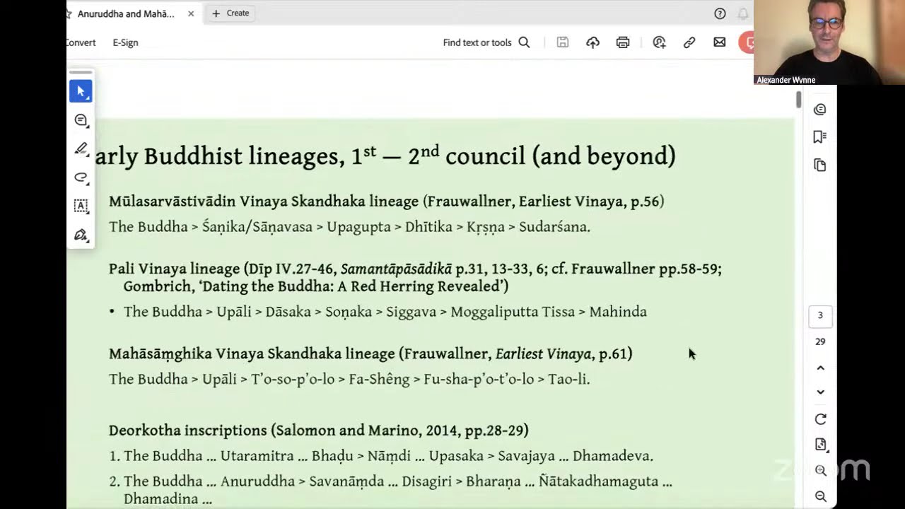Anuruddha and Mahā-Kaccāna: Tracing the Contours of Two Early Buddhist Lineages