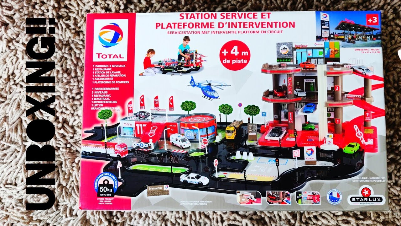Total Playset, parking garage and fire station 🚒 diorama ⛽Unboxing‼️