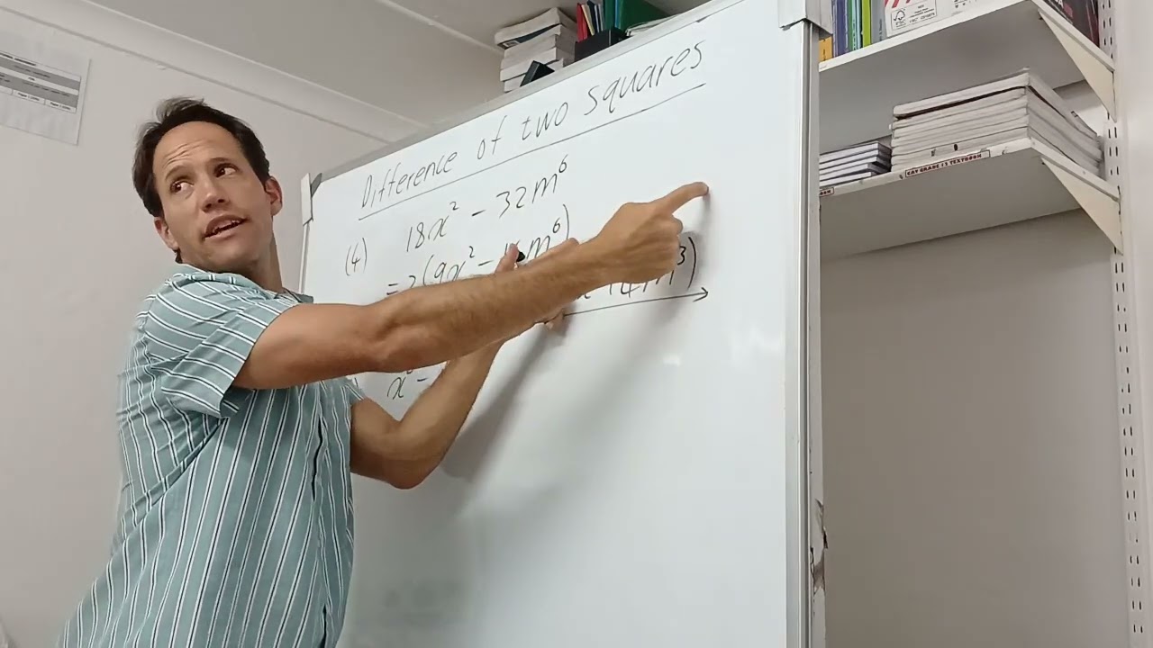 AWGrade10 Algebra difference of two squares factorise part2