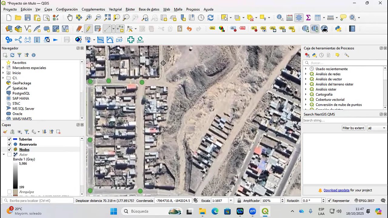 Diseño de RED HÍDRICA con QGIS usando QWATER (Parte II)