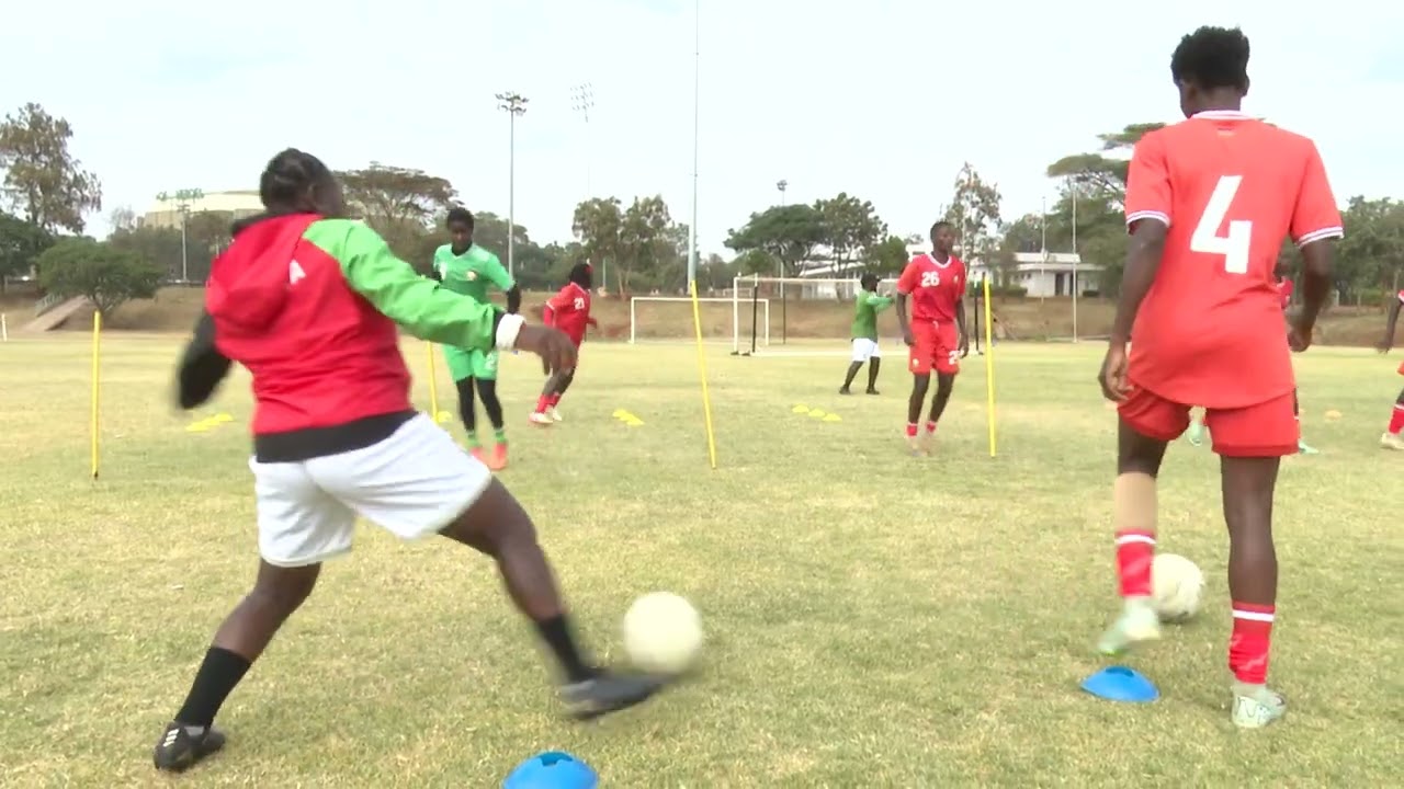 Rising Starlets Ball Warm up session a head of FIFA World Cup qualifiers Match against Tanzania