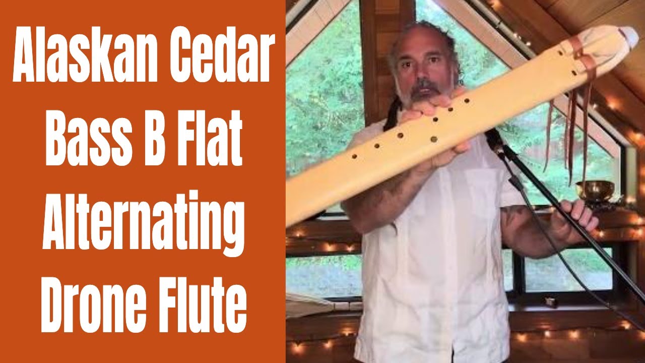 Alaskan Cedar Bass B Flat Alternating Drone Flute