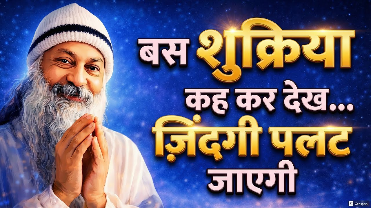 OSHO -बस शुक्रिया कह कर देख-ज़िंदगी पलट जाएगी | OSHO HINDI SPEECH