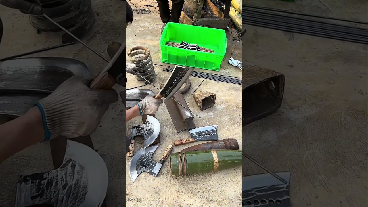Spring steel knife Test !