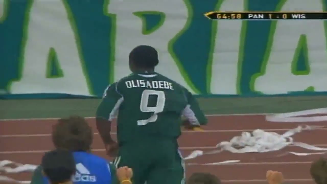 Emmanuel Olisadebe gol Panathinaikos - Wisła 4-1 El. LM  23.08.2005