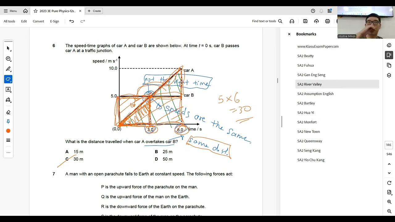 S3 Physics - Kinematics - Graph Questions Review