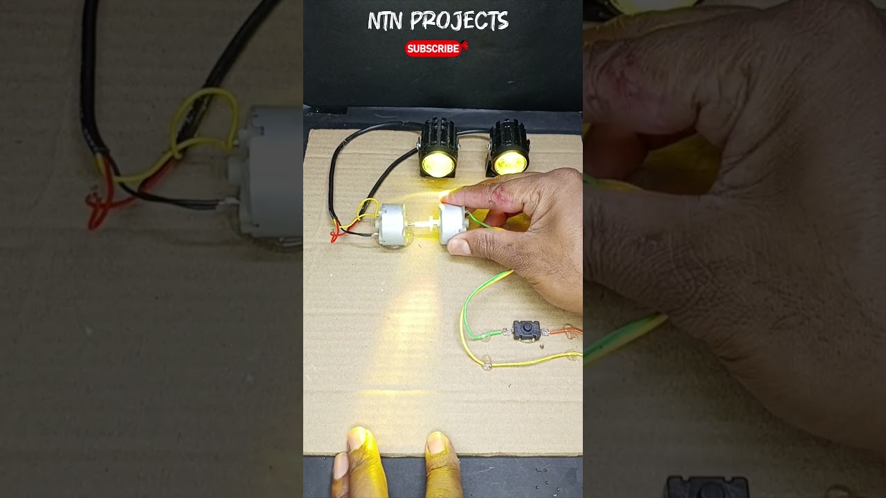 DC Motor Power Generator ⚡🔌 #experiment #hacks #dcmotor #power #generator #powergenerator#ideas#diy