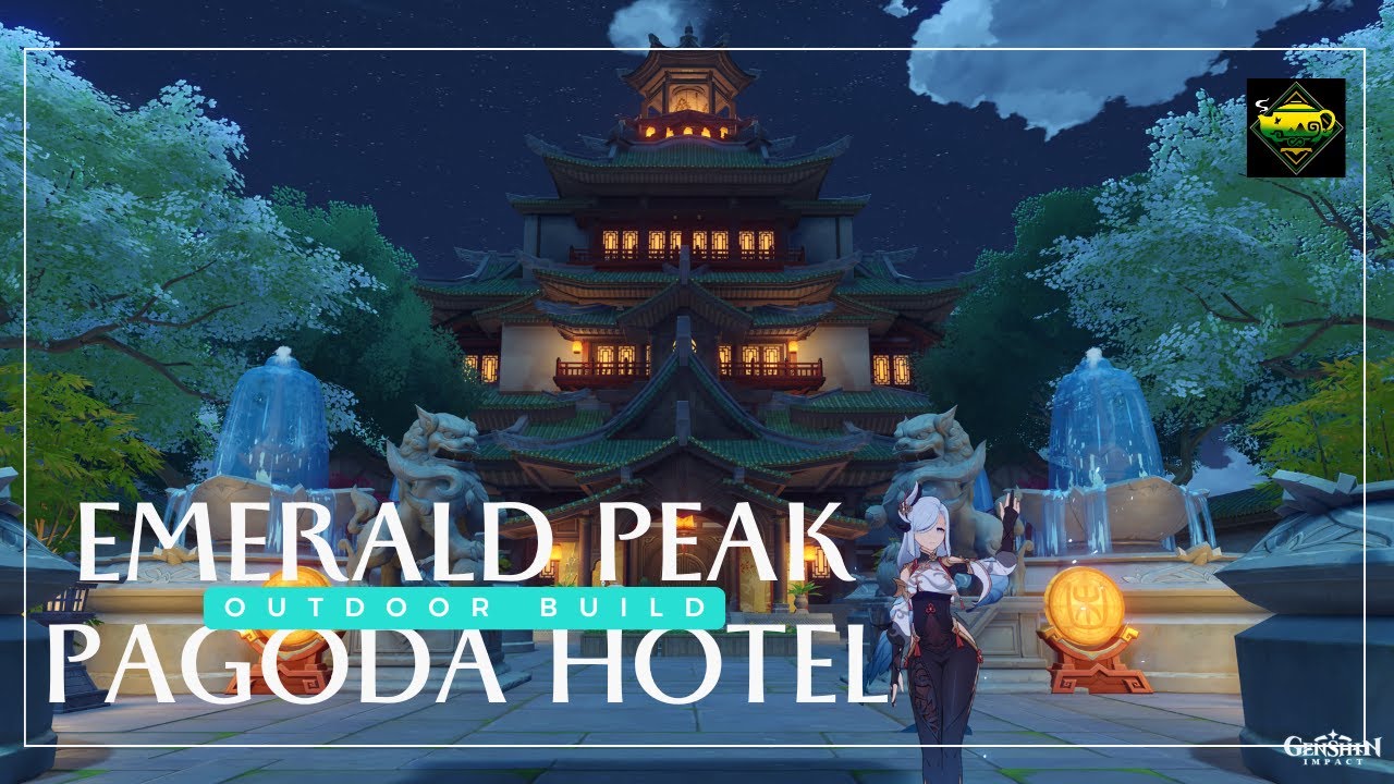 Emerald Peak Pagoda Hotel 🛎️ | Serenitea Pot Outdoor Build | Genshin: 原神 塵歌壺