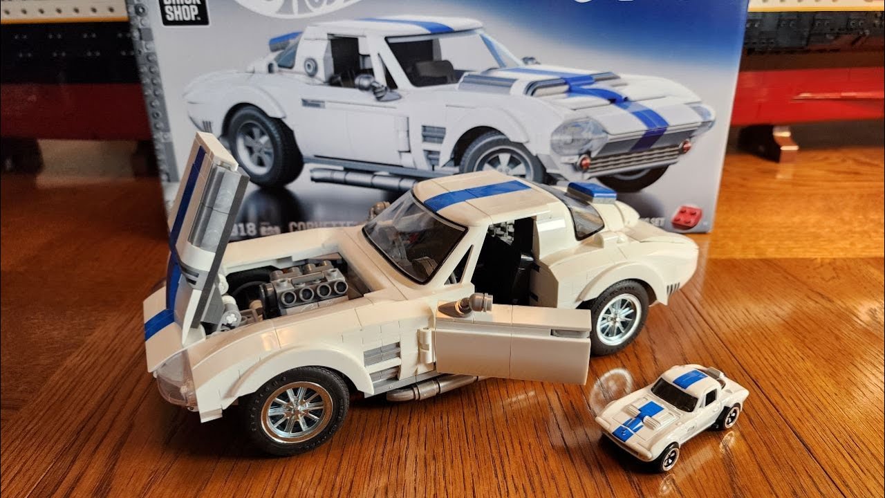 Сборка и обзор Mattel Brick Shop Elite 63 Corvette Grand Sport Set JGR31