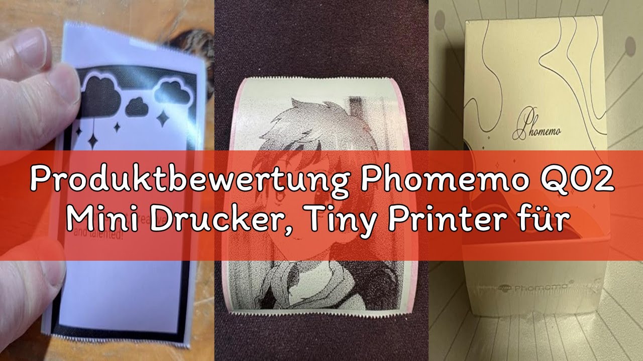 Produktbewertung Phomemo Q02 Mini Drucker, Tiny Printer für Studium, Notizen, Bilder, Fotos, Tagebüc
