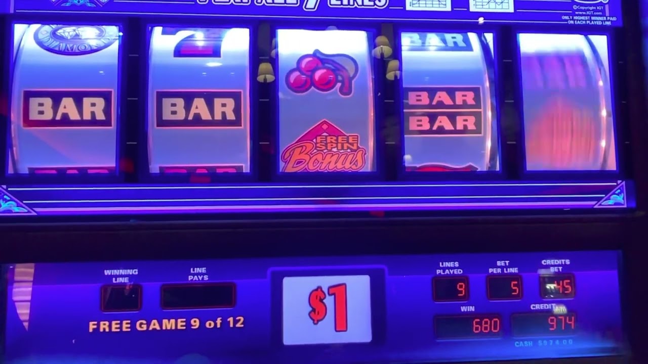 $45 / Spin Bonus Jackpot on Double Diamond 9 line Slot Machine Bonus