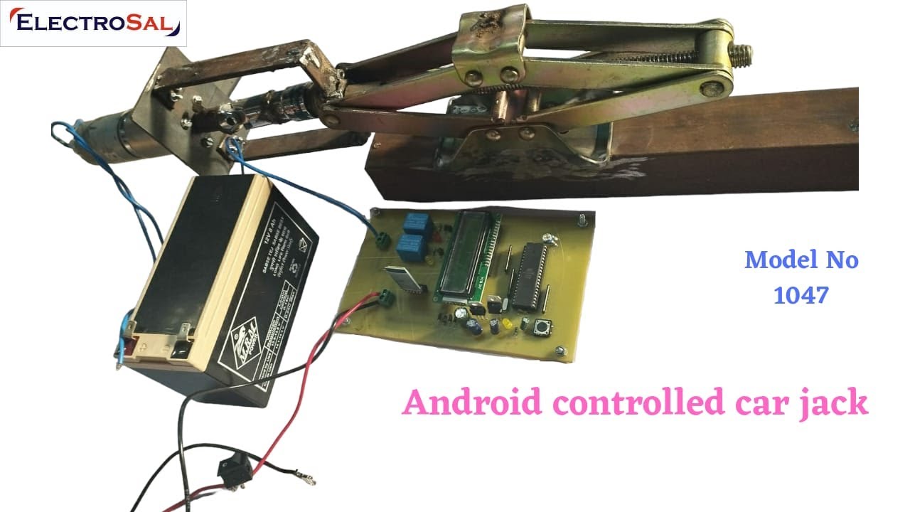Android Controlled Car Jack  //Engineering / electronic / electrical / diploma / project /mechanical