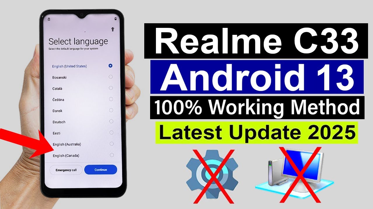 Realme C33 (RMX3624) - Google Account/ FRP Bypass - 100% Working (Without Pc)