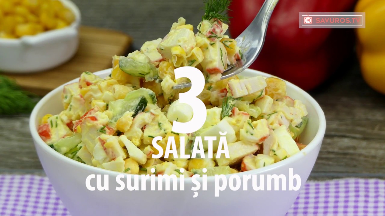 Top 3 cele mai delicioase salate cu porumb – uimiți-vă oaspeții cu aceste noi delicii!| SavurosTV