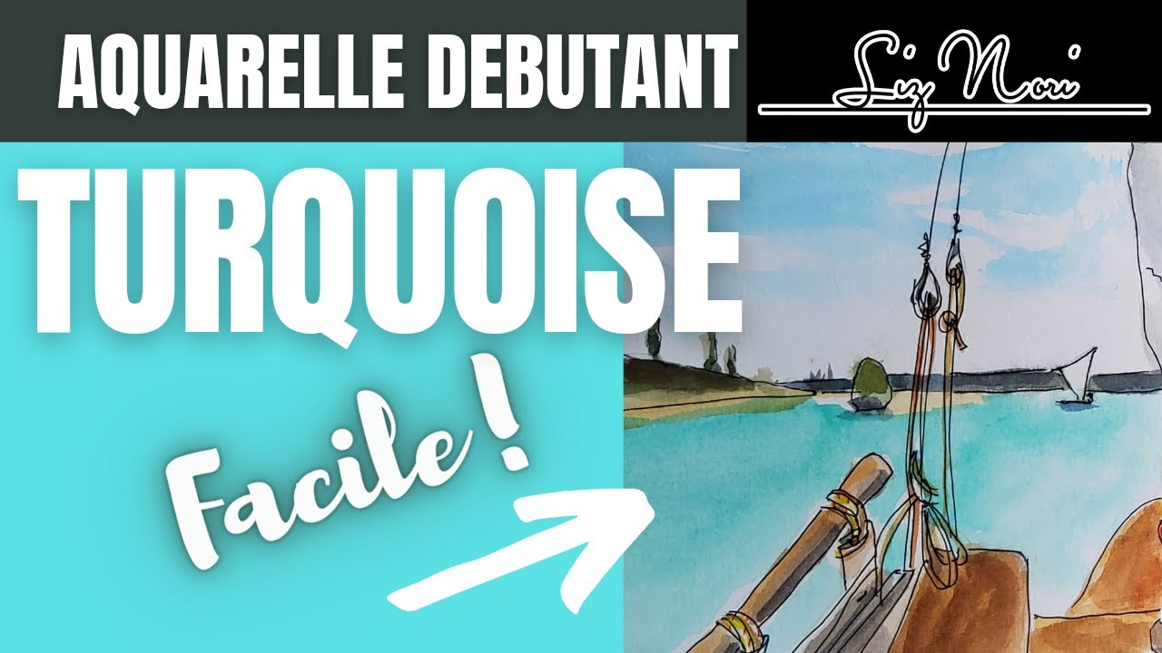 Un beau turquoise à l’aquarelle.