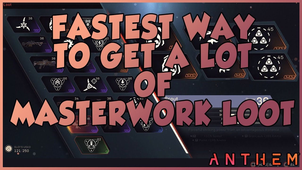 EASIEST MASTERWORK LOOT EXPLOIT - ANTHEM