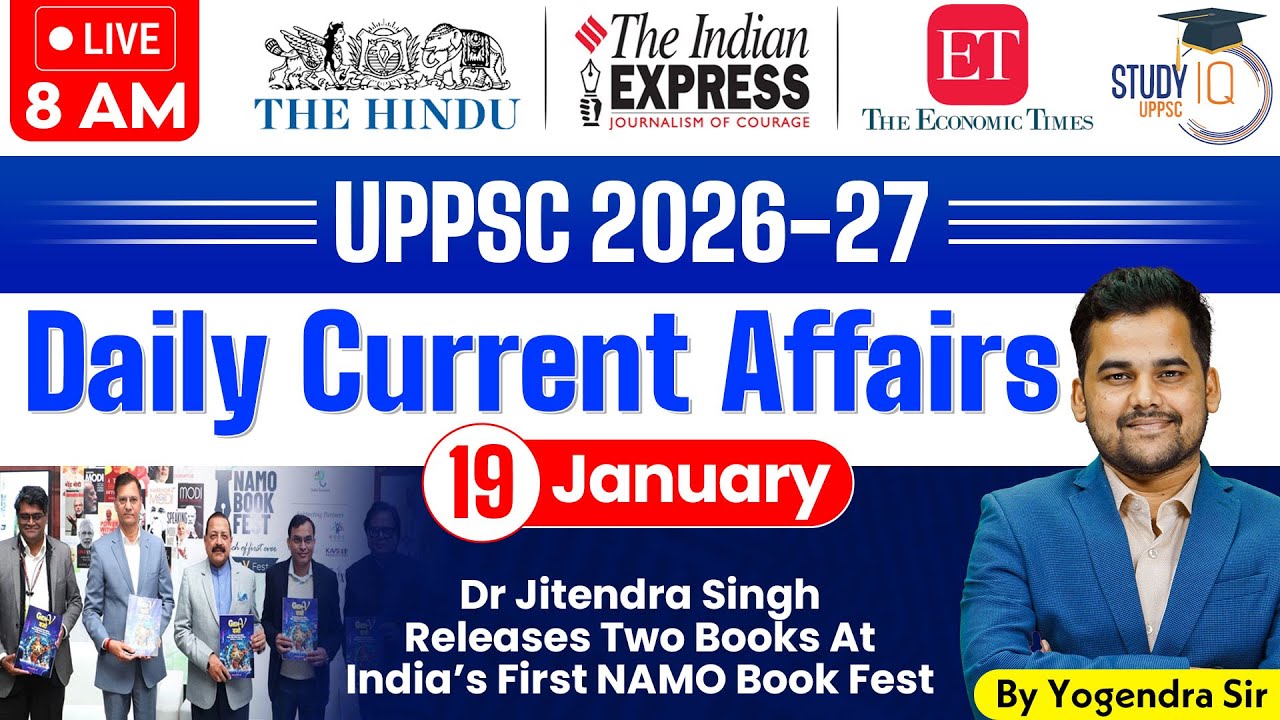 Daily Current Affairs 2026 | Current Affairs Today 19 January Current Affairs for UPPCS & RO/ARO