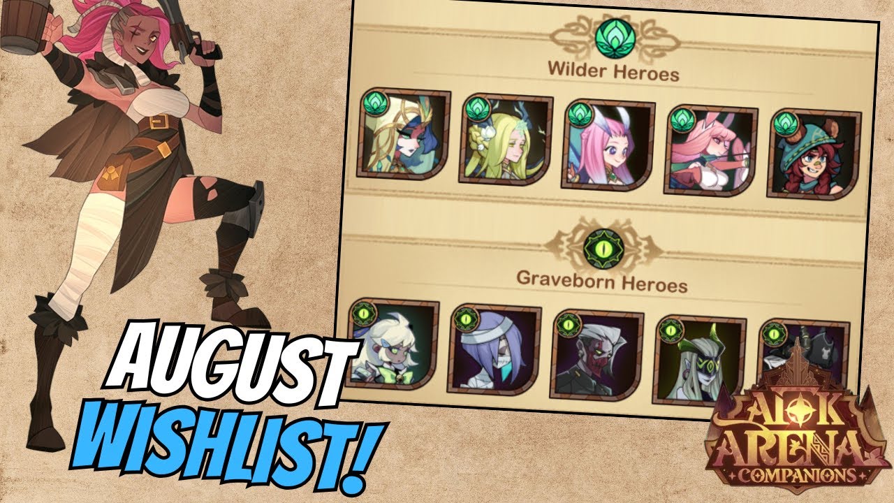 August Wishlist | AFK Arena Companions