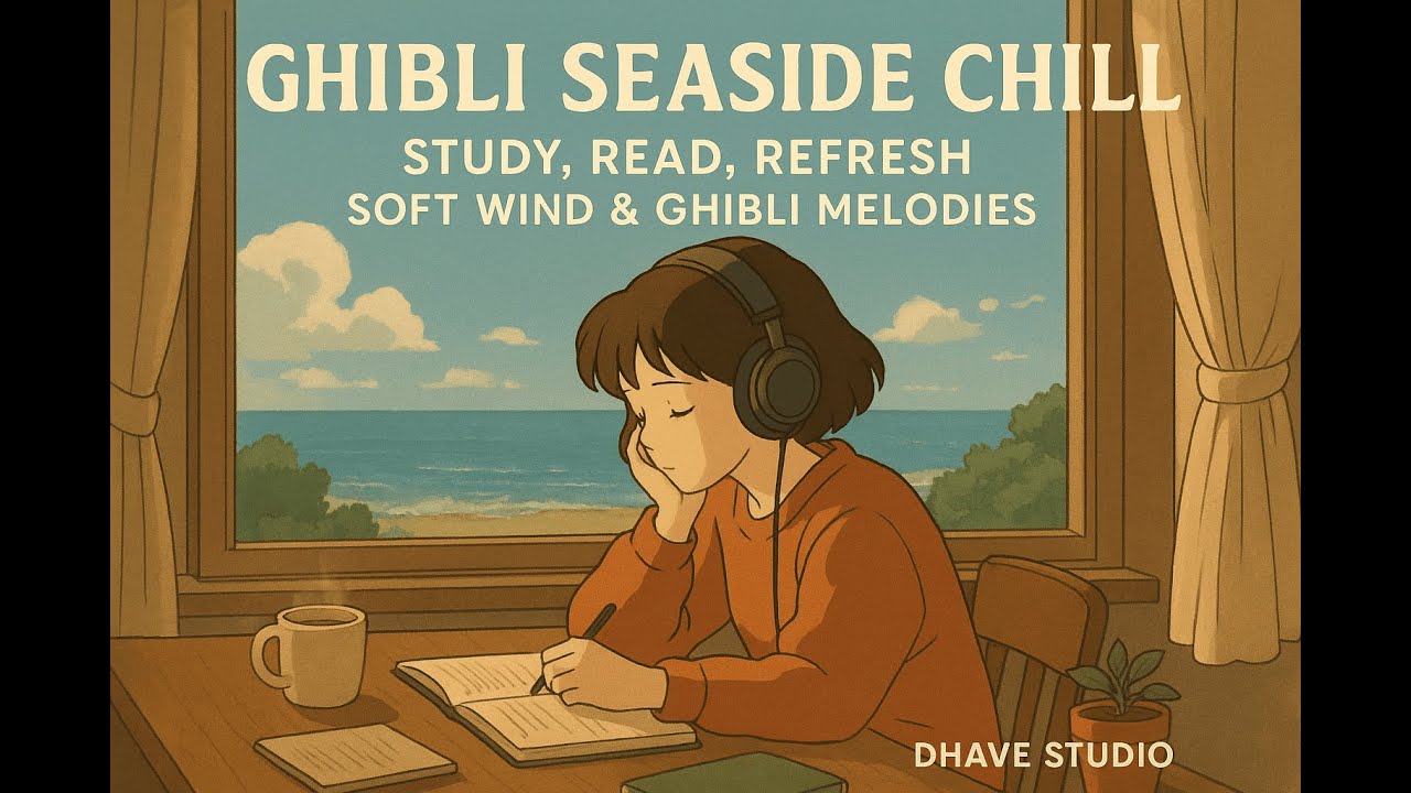 Ghibli Chill 🚲 Cycling, Coffee, Breeze & Healing 🎧 Ghibli Music – Dhave Studio