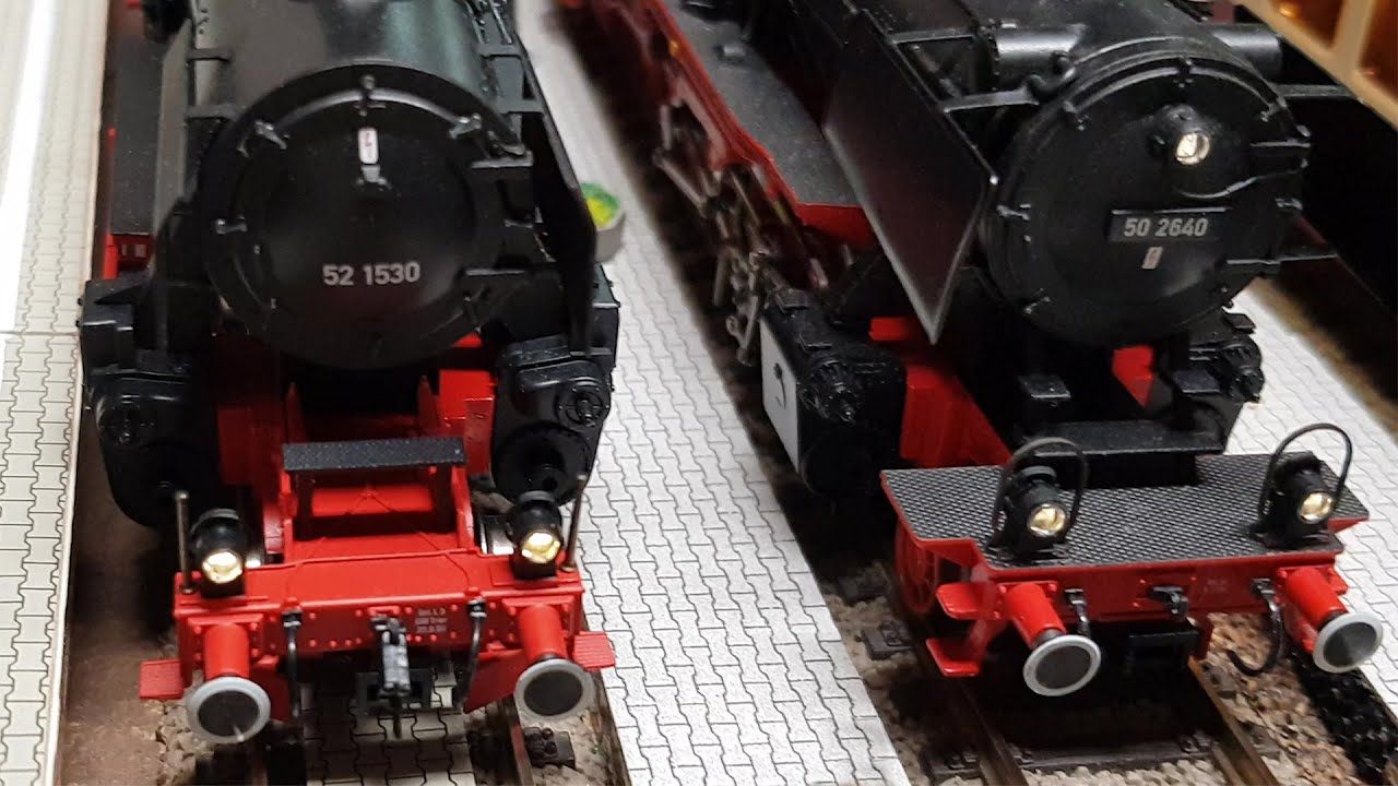 Modellbahn H0 Dampflok BR52 [von Trix 25530] und BR50 [Trix 22787]