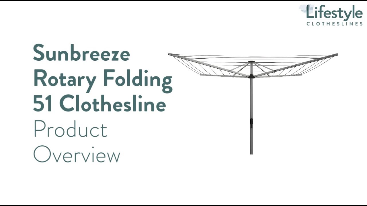 Sunbreeze Rotary Folding 51 Clothesline Product Overview - Lifestyle Clotheslines