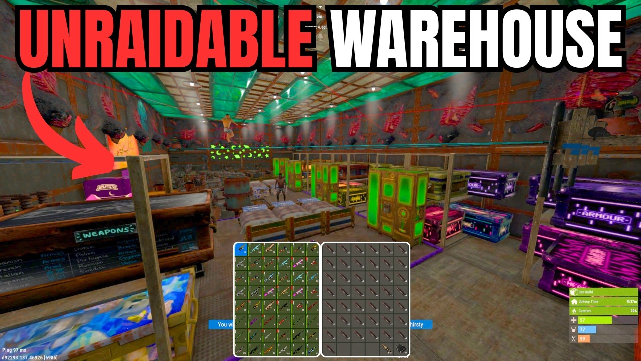 I built an UNRAIDABLE WAREHOUSE FORTRESS... | Rust Console Movie