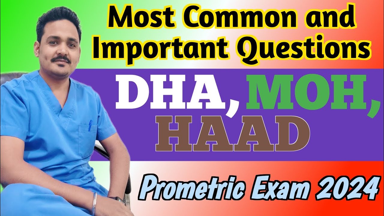 Most common and important questions for dha, moh and haad Prometric exam 2024 | prometric exam