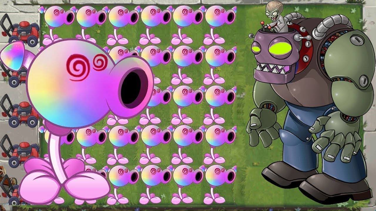 Plants vs Zombies Hack - 9999 Hypno-Shroom vs 999 Football Zombie