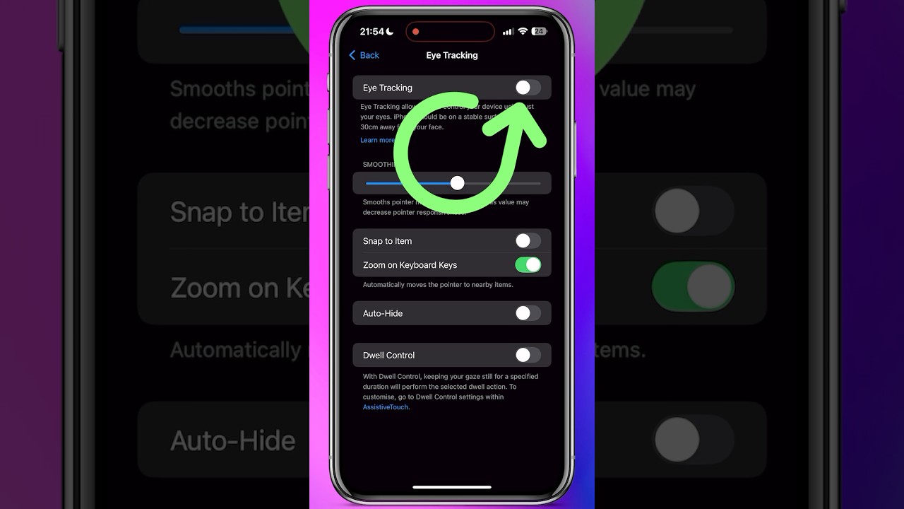 How to Enable Eye Tracking on iPhone! #YouTubeCreatorCommunity #shorts #ios18