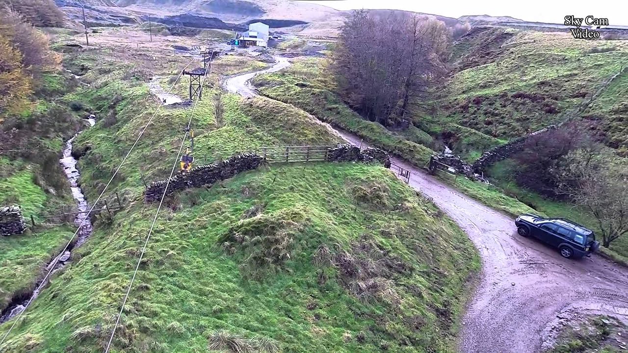 FULL HD..CLAUGHTON ROPEWAY..THE LAST GRAVITY ROPEWAY IN UK...Aerial History