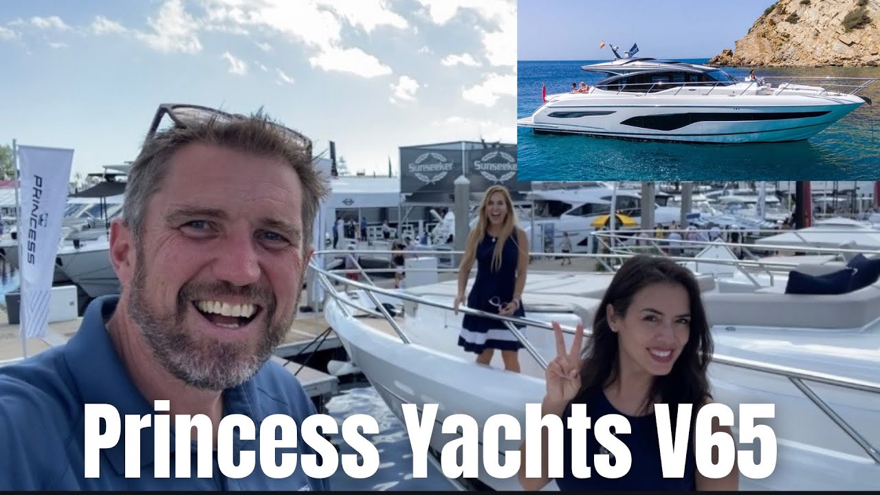 Princess Yachts V65 walk through video yacht for sale.