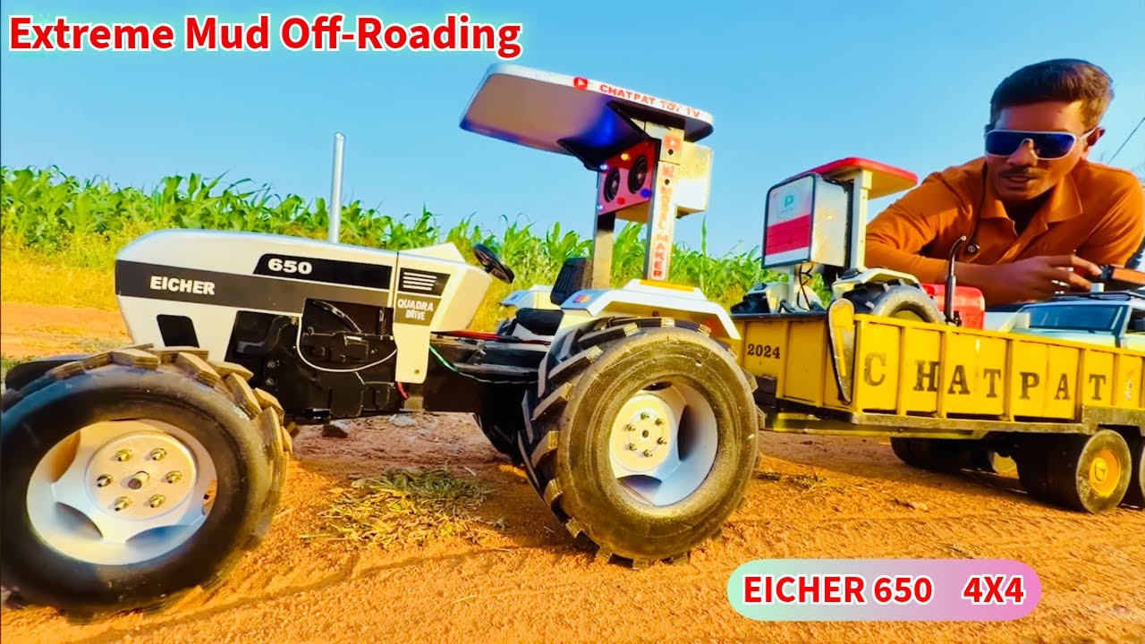 Extreme mud offroading by Rc Eicher 650 4x4 tractor