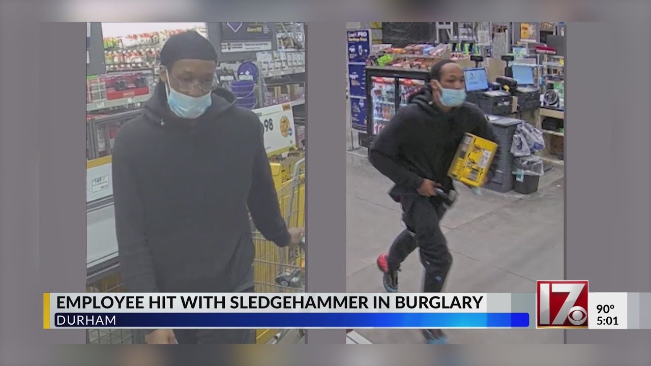 Durham worker hit with sledgehammer during shoplifting, police say