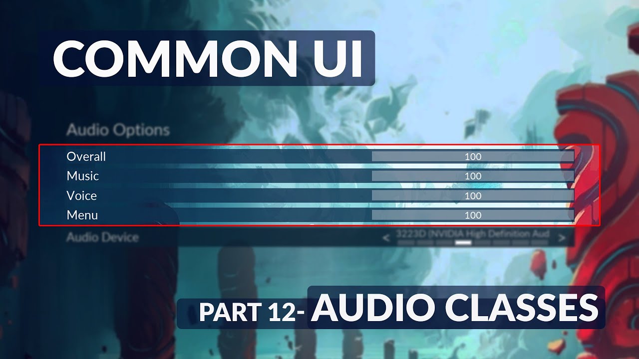 Klasy audio i ustawienia głośności &ndash; Unreal Common UI Menu System #12
