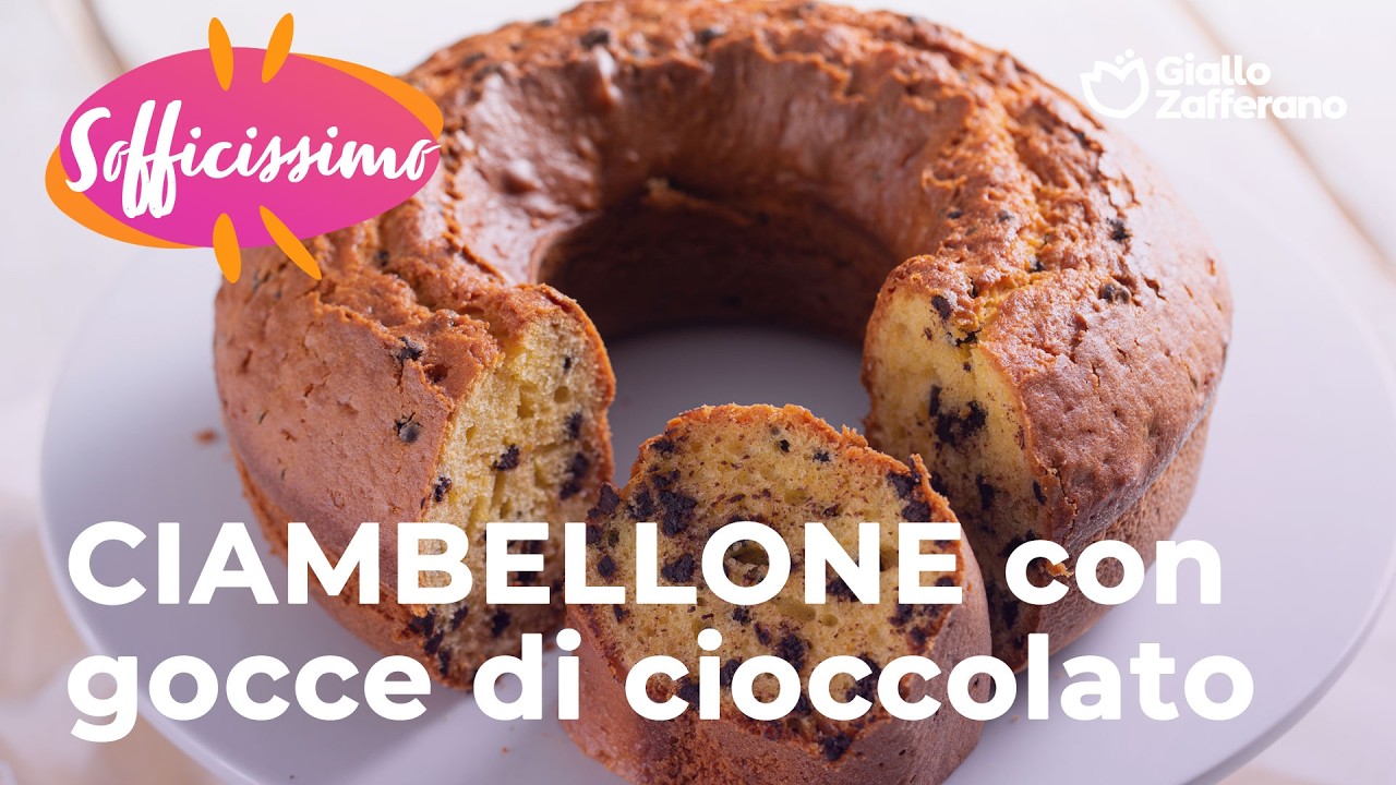 🥣🍫 CIAMBELLONE con GOCCE di CIOCCOLATO - SOFFICE e PROFUMATO😋❤️