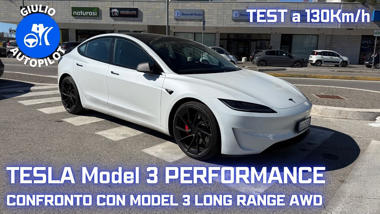 Viaggiare con l'AUTO ELETTRICA: Tesla Model 3 PERFORMANCE in AUTOSTRADA a 130Km/h