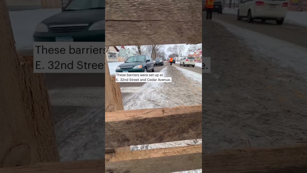 Minneapolis protesters use pop-up barricades to look for federal agents
