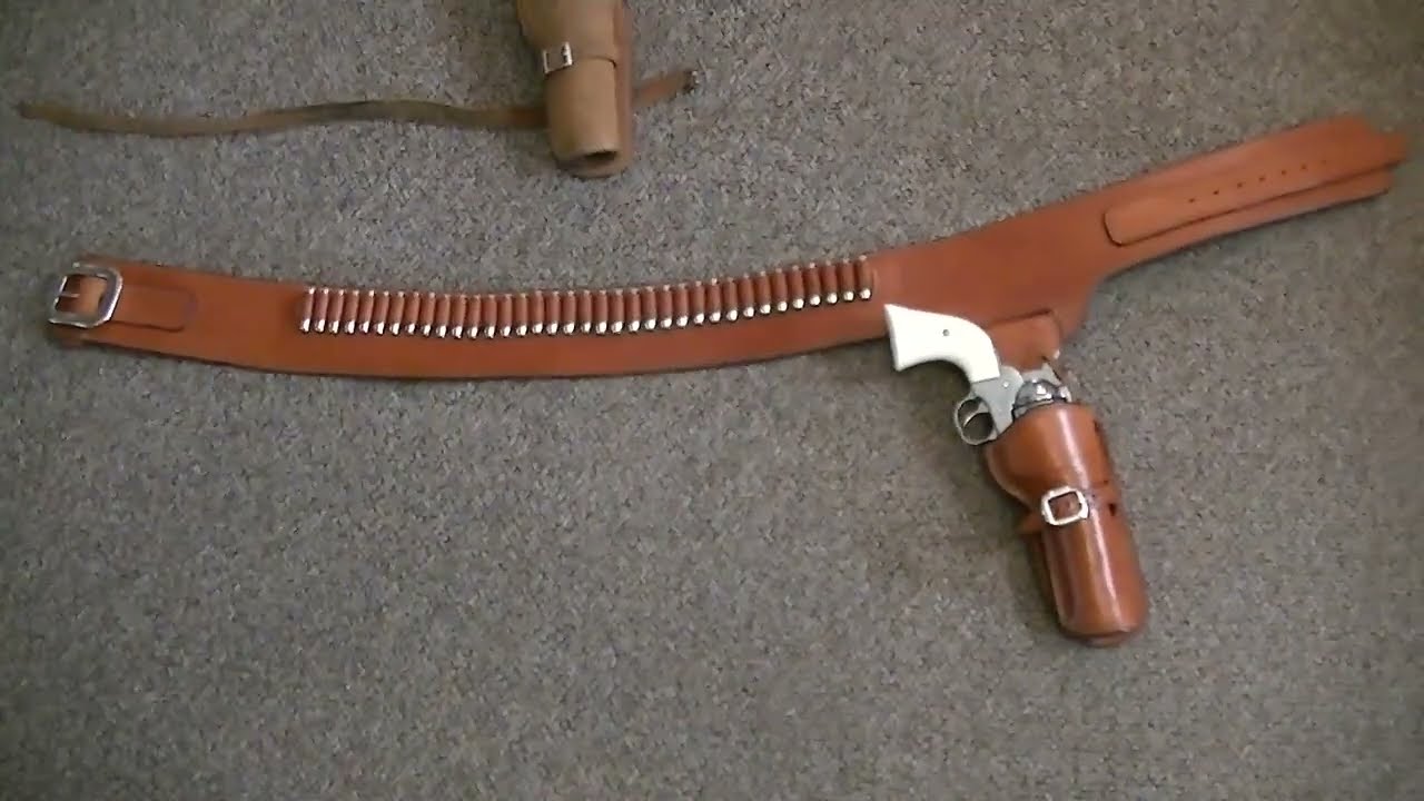 JAMES ARNESS WESTERN FAST-DRAW GUN BELT AND HOLSTER RIG - GUNSMOKE - JOHN BIANCHI - MARSHAL DILLON