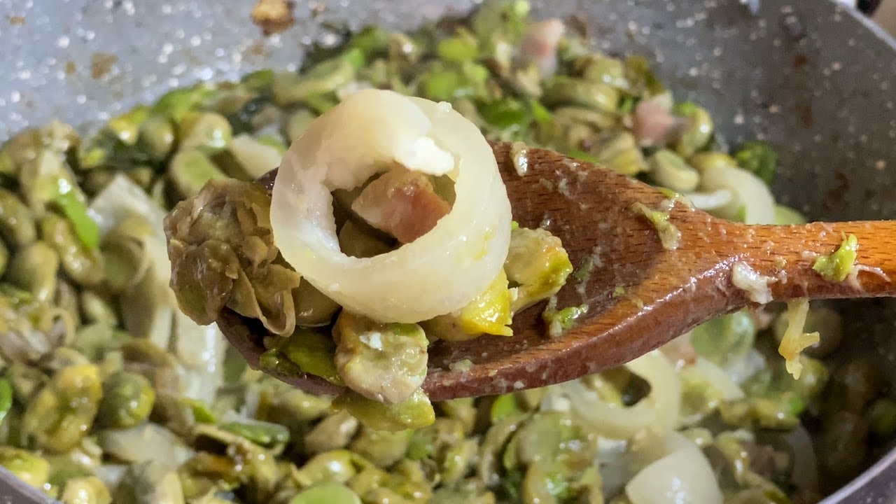 Fave Fritte con Pancetta Cipolla Rossa Dolce e... Alla Calabrese