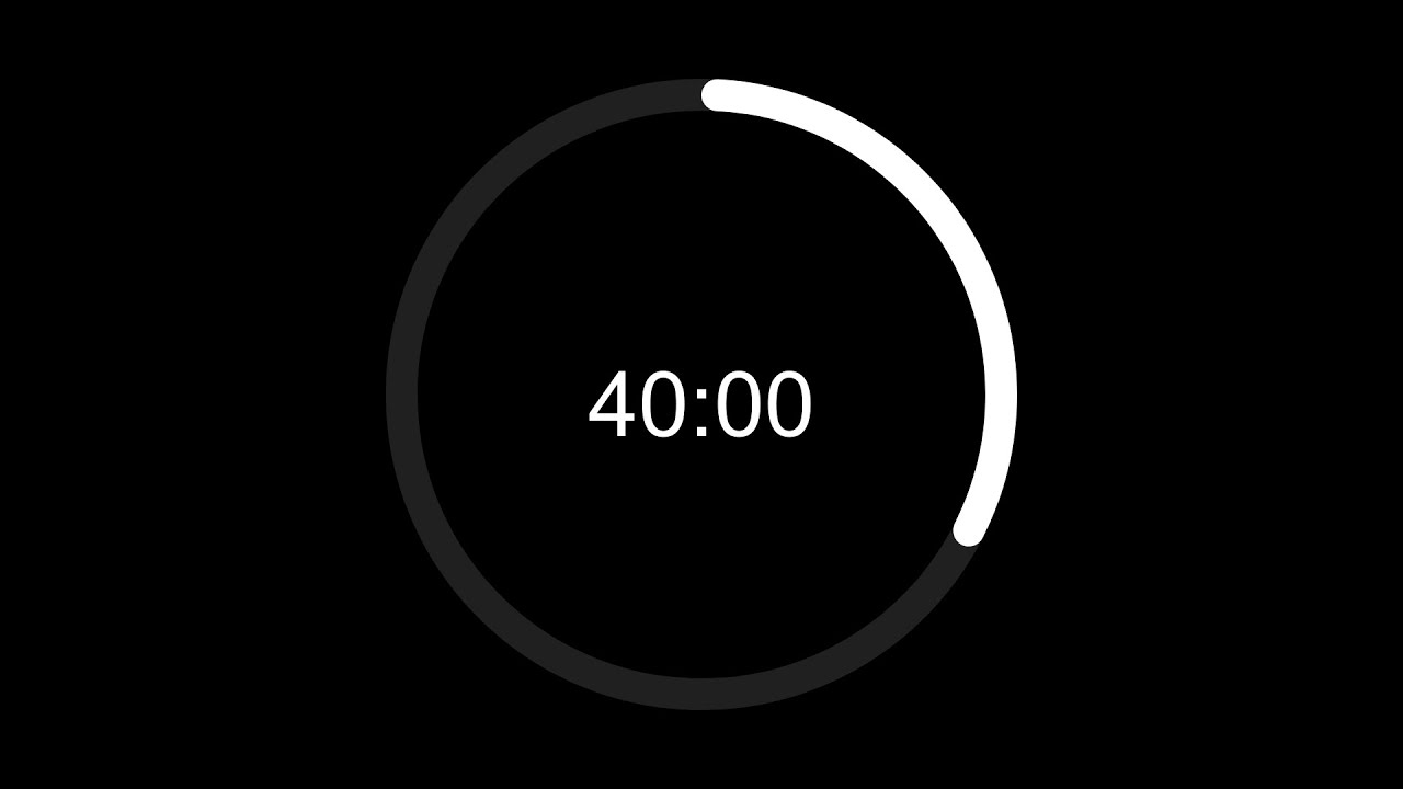 Clean 40 Min Timer For Focus