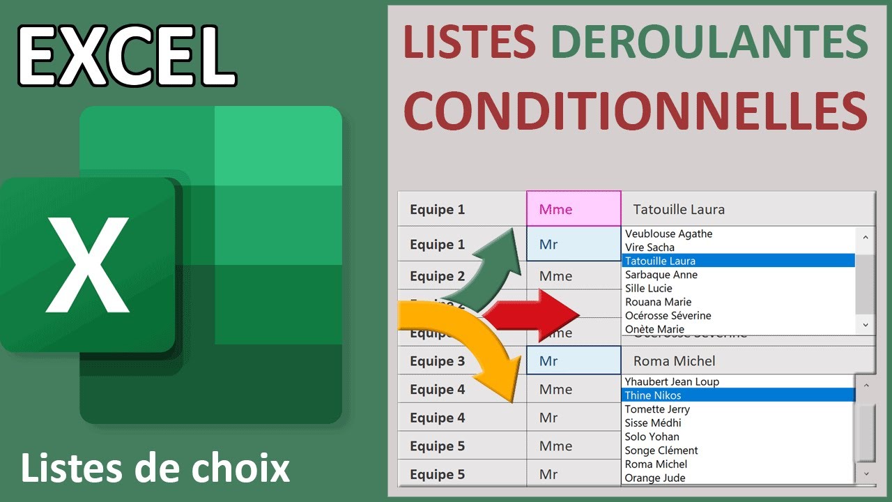 Listes déroulantes conditionnelles avec Excel
