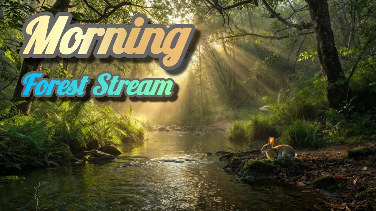 Morning Forest Stream | Gentle River Sounds for Relaxation, Meditation & Peaceful Focus