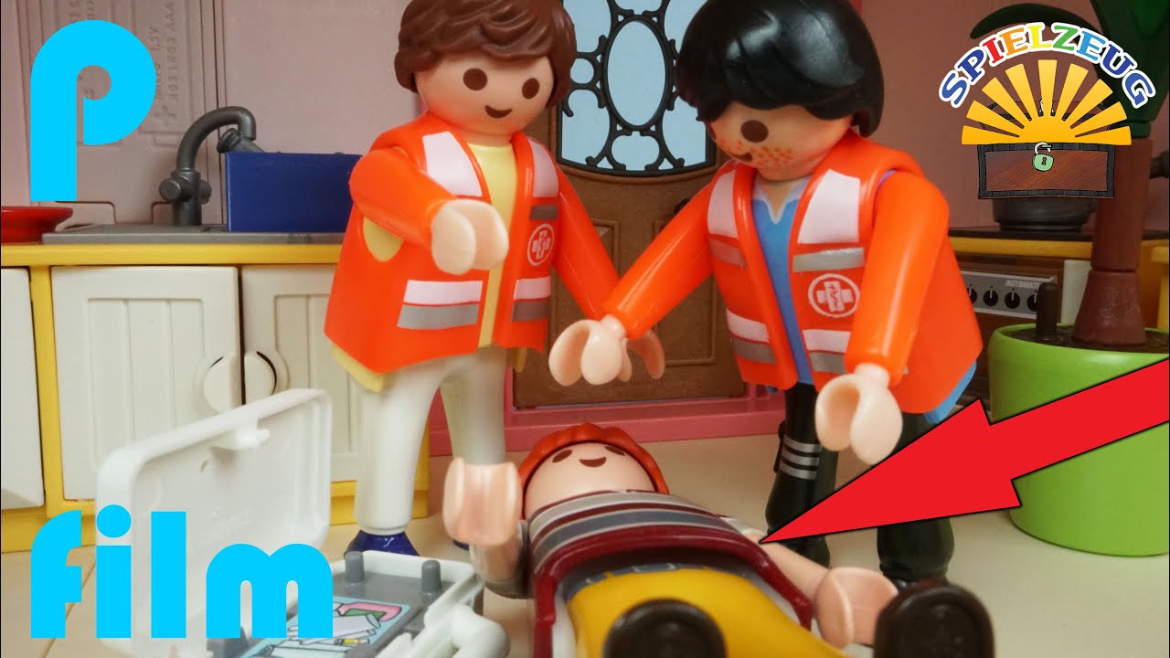 FAMILIE Bergmann #14 - UNFALL auf TREPPE NOTARZT kommt - Playmobil Film deutsch Geschichte
