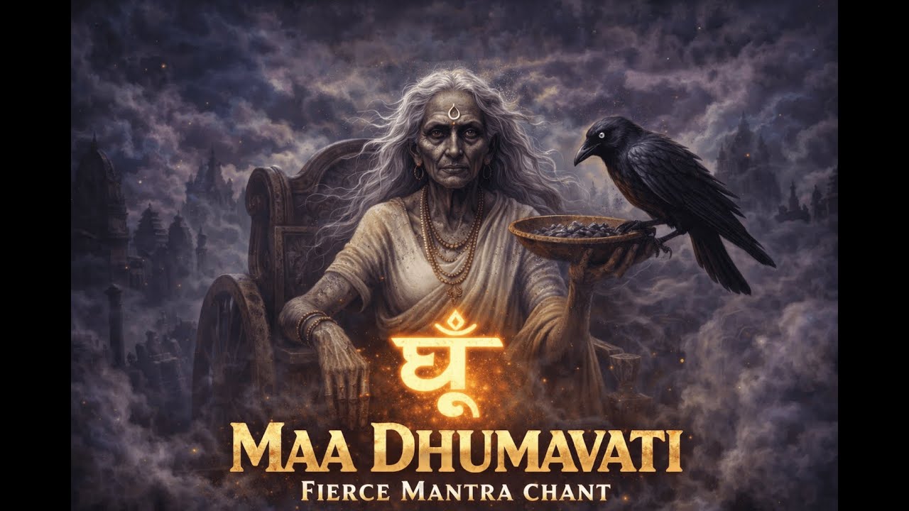 OM DHŪMĀVATYAI NAMAḤ 🔥Maa Dhumavati Mantra Chant | Void Fire Ritual • Destroy Illusion • Dark Tantra